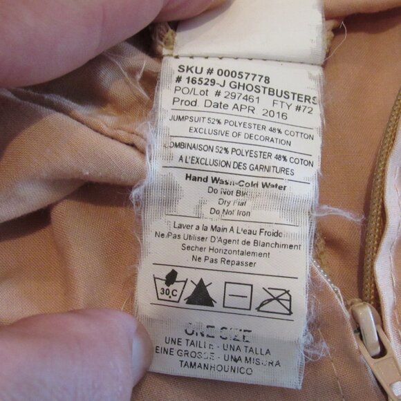 Ghostbusters Halloween Costume Jumpsuit Adult One Size Rubie's Cosplay - Picture 9 of 12